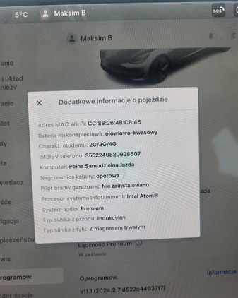 Tesla Model 3 cena 134070 przebieg: 101000, rok produkcji 2020 z Warszawa małe 121